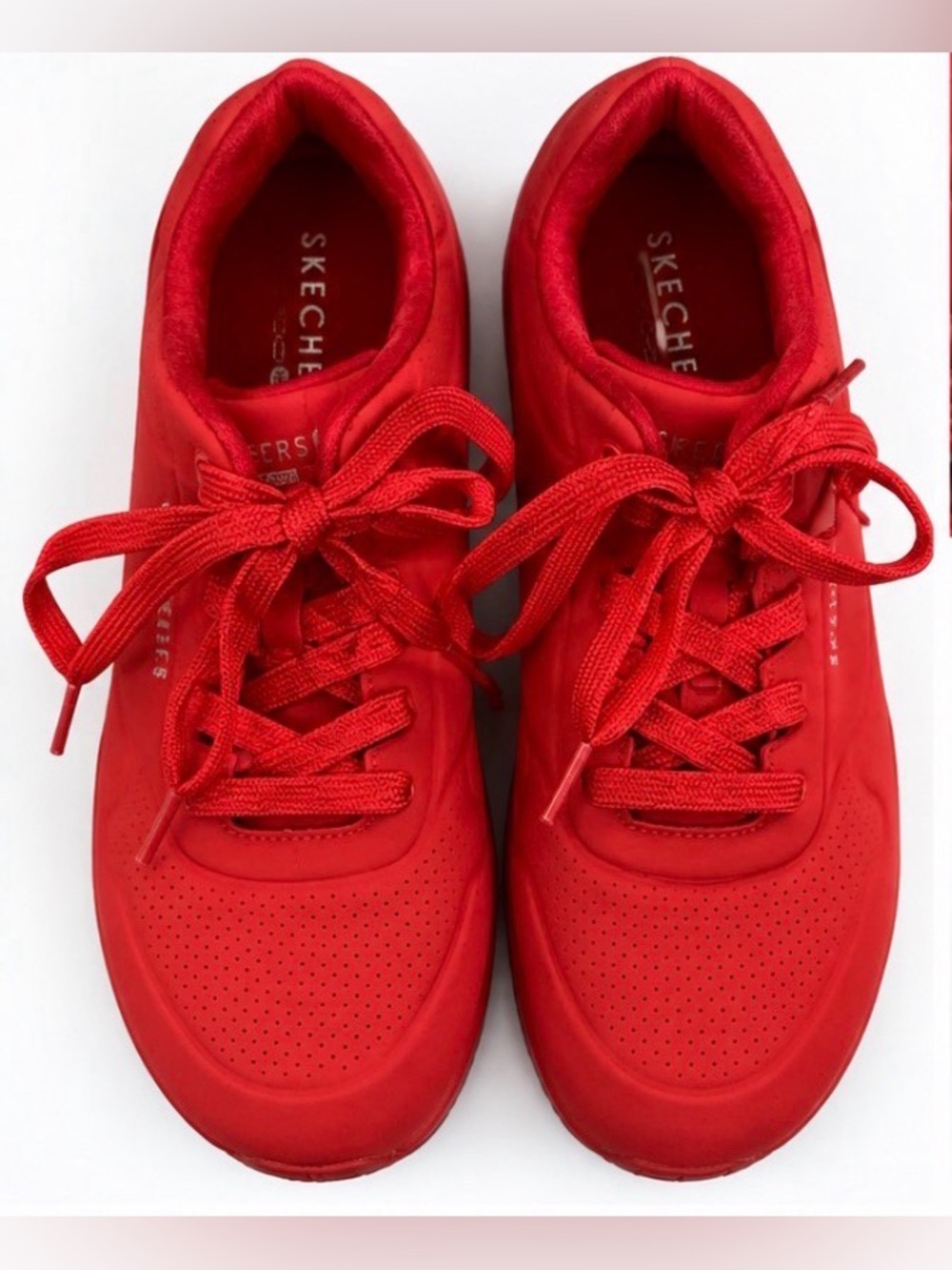 Skechers Men's Bold Red Lace-Up Sneakers